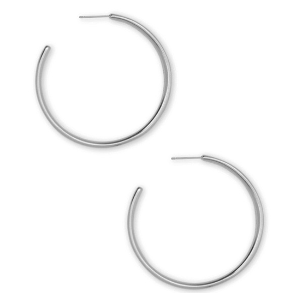 🎉HP🎉✨NWT Kendra Scott Silver Selena Hoop Earrings✨ - Picture 5 of 13